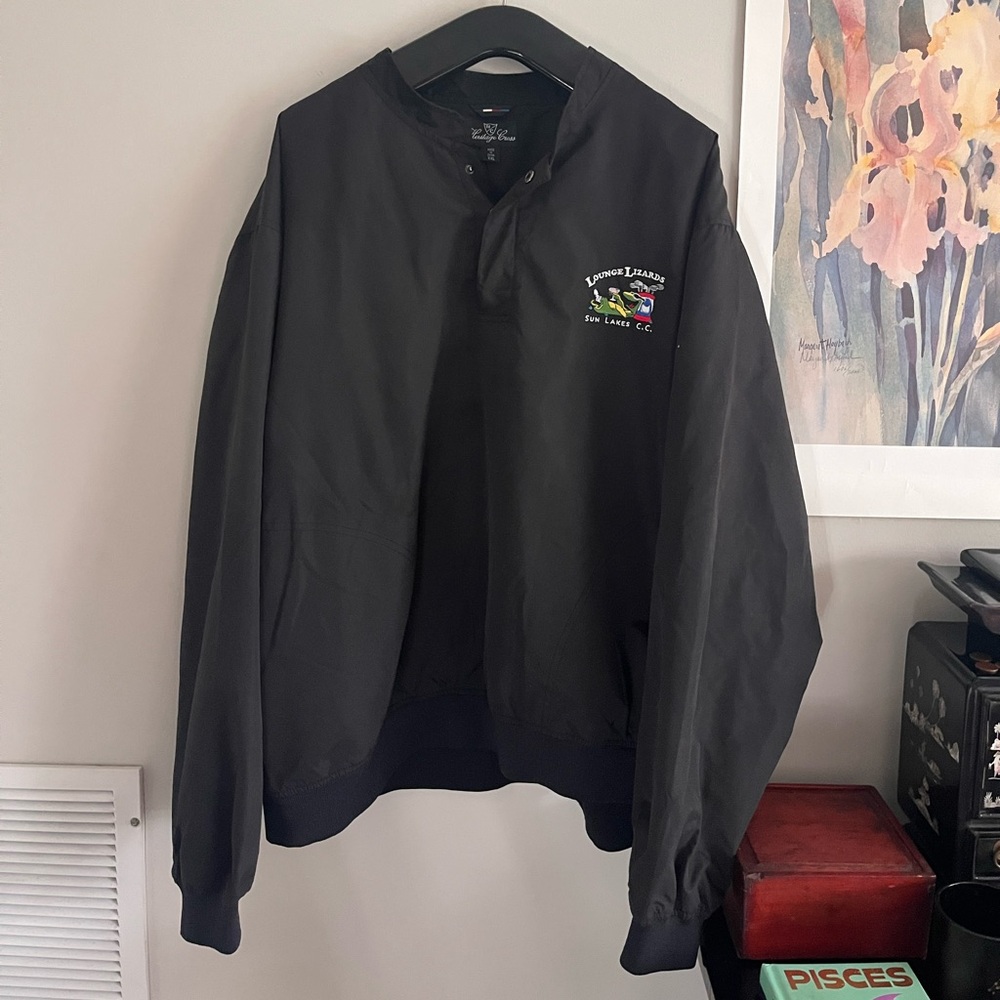 Heritage Cross ‘Lounge Lizards Sun Lakes Country Club’ Black Windbreaker
